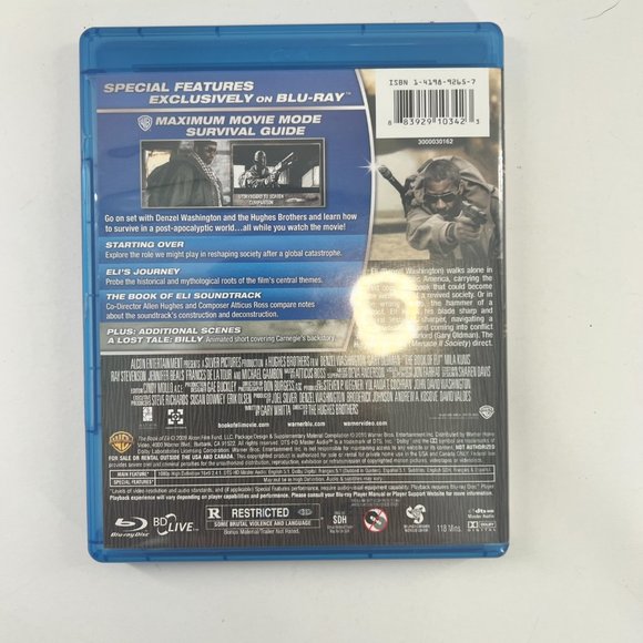 The Book of Eli Denzel Washington Blu-Ray DVD Rated R - Picture 4 of 4